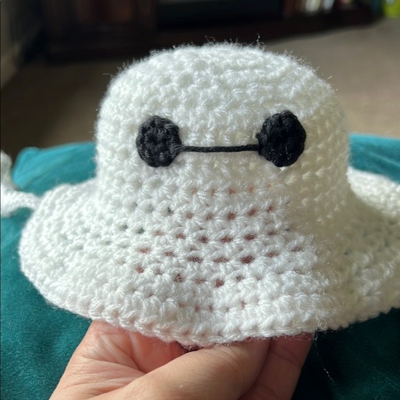 FINAL PRICE Handmade Baymax Infant Size Crochet Bucket Hat - Picture 2 of 8